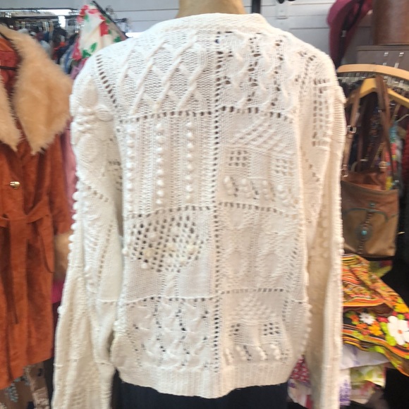 Vintage 80’s90’s- Cape Isle Knitters- chunky knit, cotton Ramie cardigan - M - Picture 7 of 10